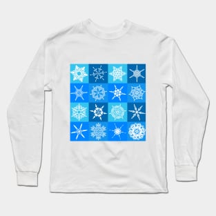 Snow Flake Cubes Long Sleeve T-Shirt